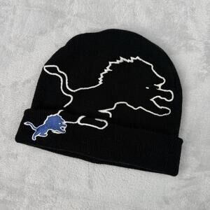 NFL Detroit Lions Knit Beanie Cuffed Toque Winter Hat Y2K Football  One Size